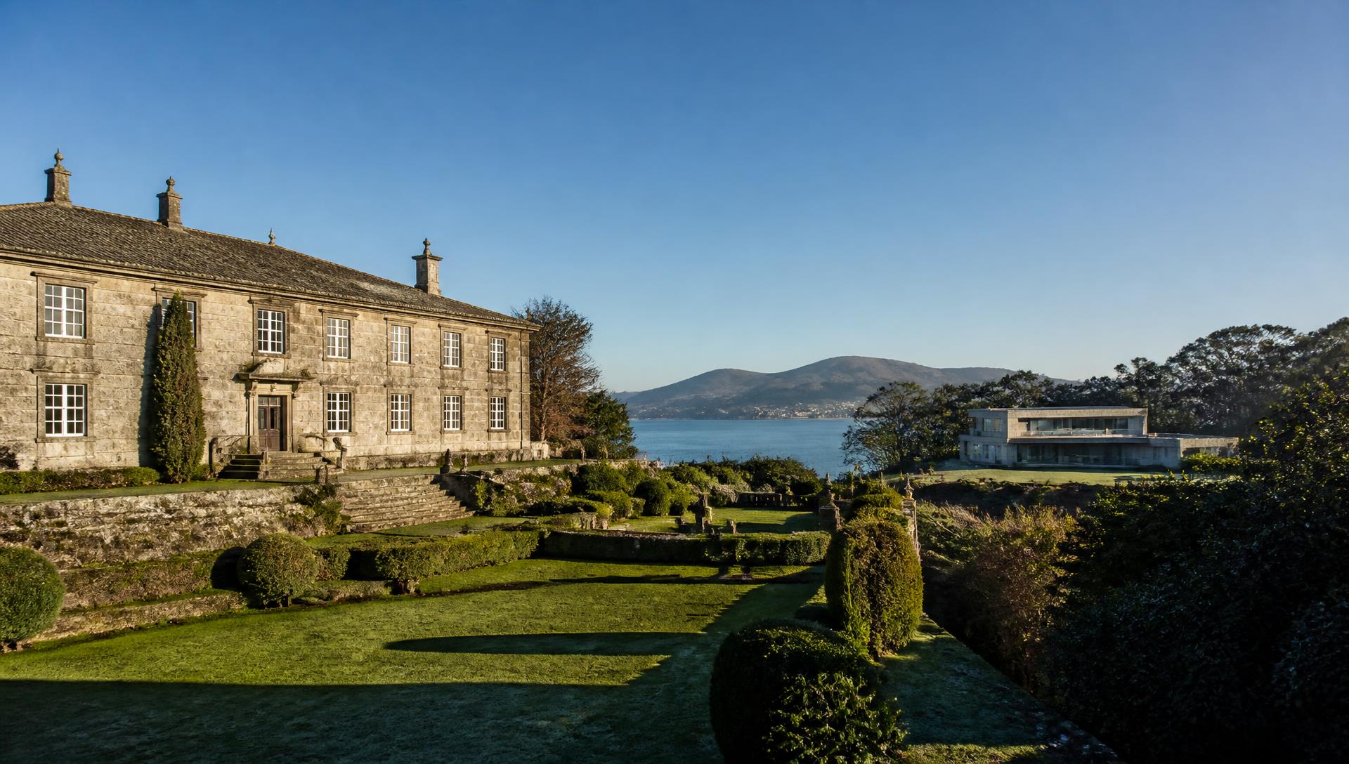 Historic Galician estate overlooking landscaped grounds and the Atlantic